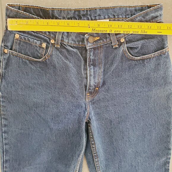 VTG JORDACHE WOMENS WIDE LEG JEANS Retro Denim Long Jeans Tall SZ 13/14 - Picture 11 of 13